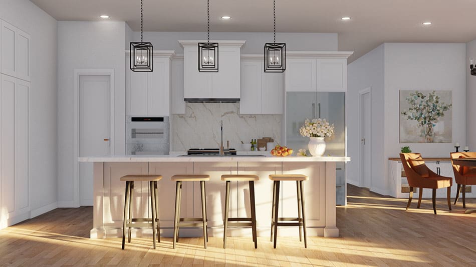 Kitchen: Kitchen Island of this 4-Bedroom,3012 Sq Ft Plan -193-1250