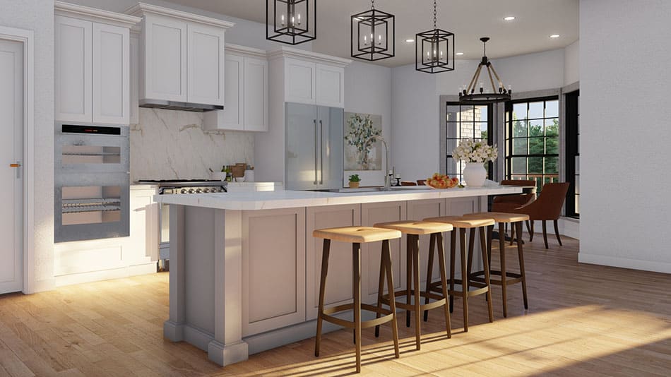 Kitchen: Kitchen Island of this 4-Bedroom,3012 Sq Ft Plan -193-1250