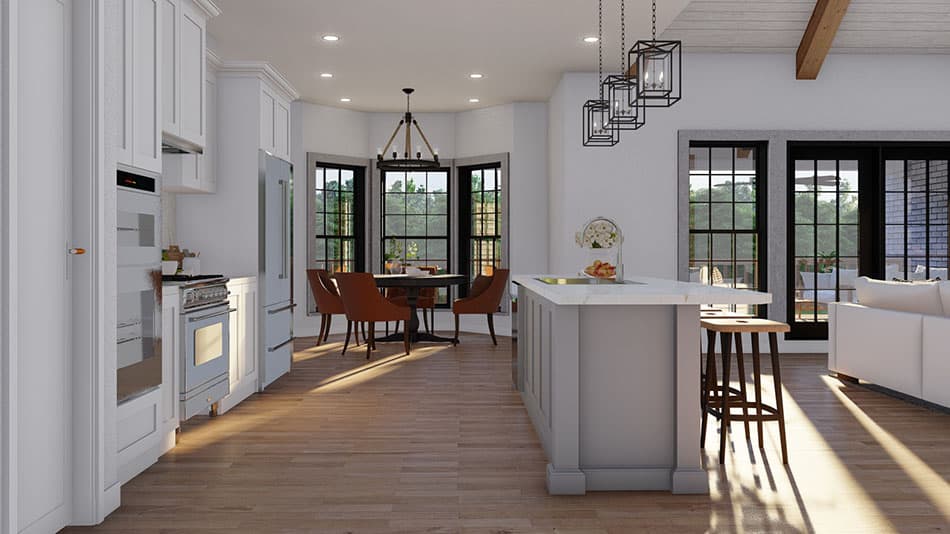 Kitchen: Breakfast Nook of this 4-Bedroom,3012 Sq Ft Plan -193-1250