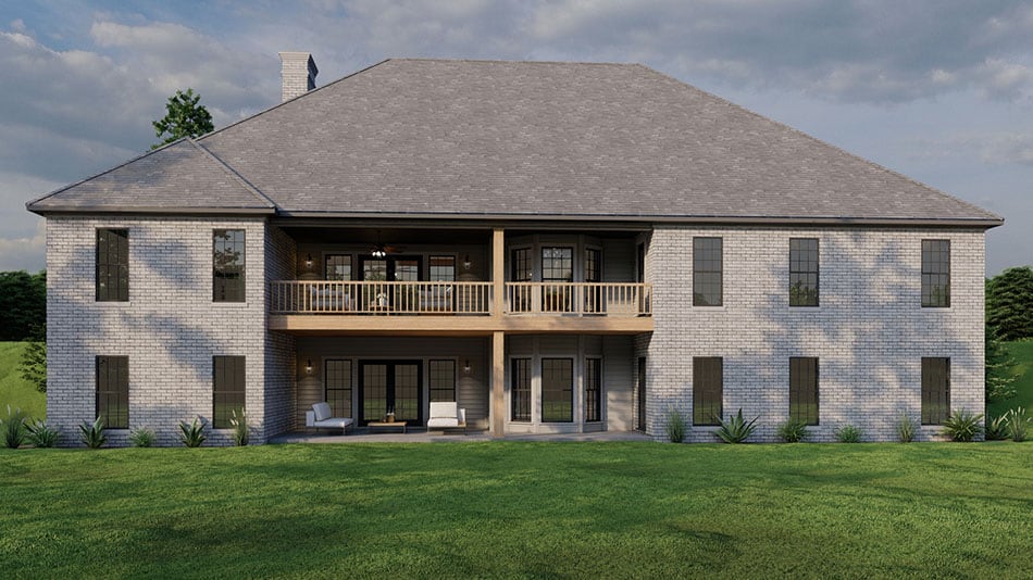Rear View of this 4-Bedroom,3012 Sq Ft Plan -193-1250