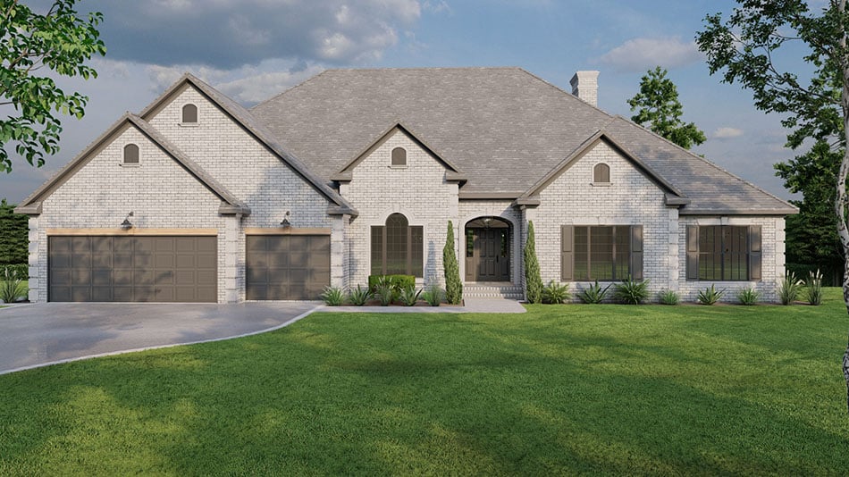 Front elevation of Traditional home (ThePlanCollection: House Plan #193-1250)