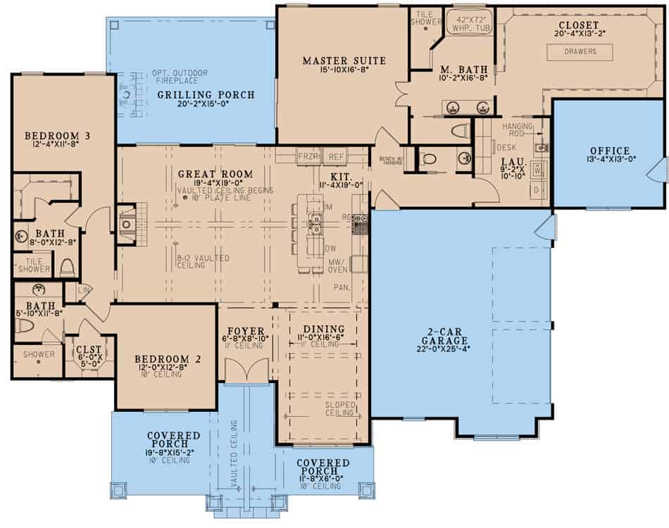 Main Level of Coastal Plan #193-1251
