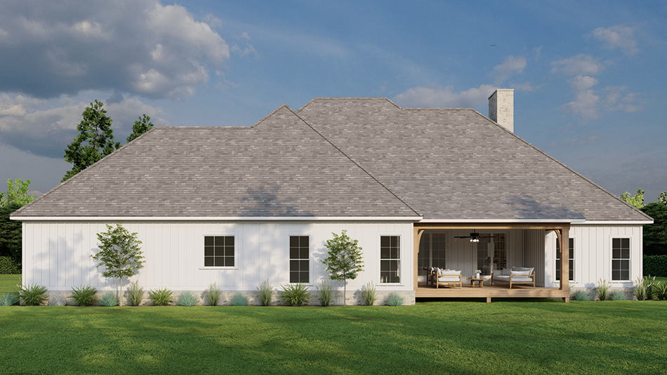 Rear View of this 3-Bedroom,2442 Sq Ft Plan -193-1251