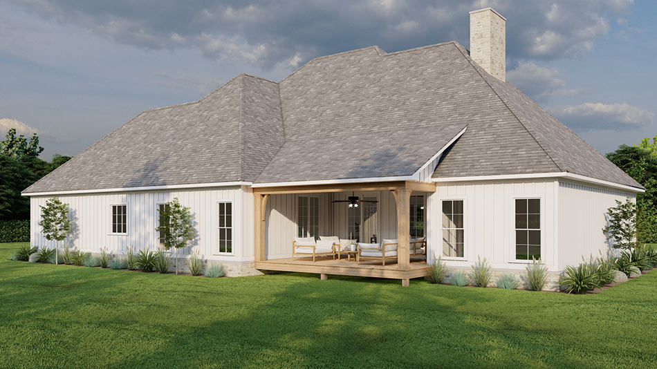 Rear View of this 3-Bedroom,2442 Sq Ft Plan -193-1251