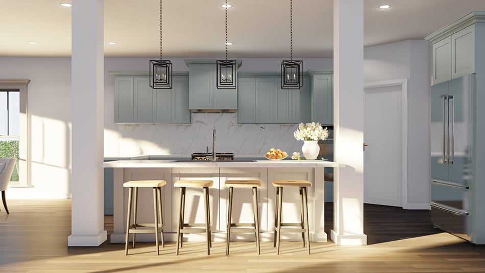 Kitchen: Kitchen Island of this 4-Bedroom,3026 Sq Ft Plan -193-1252