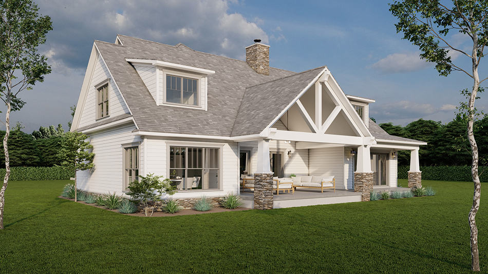 Rear View of this 4-Bedroom,3026 Sq Ft Plan -193-1252