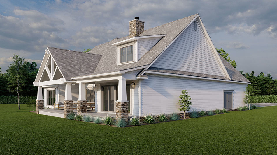 Rear View of this 4-Bedroom,3026 Sq Ft Plan -193-1252