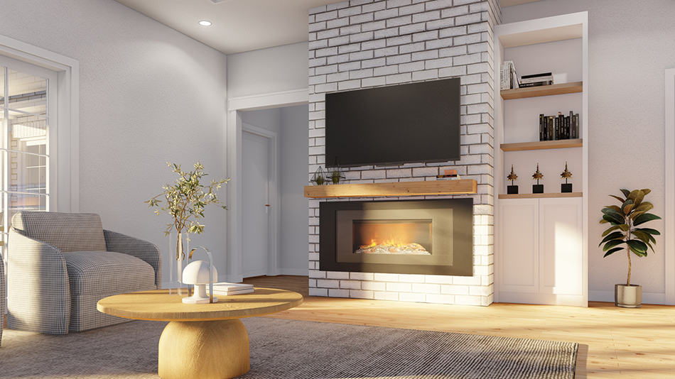 Great Room: Fireplace of this 3-Bedroom,1911 Sq Ft Plan -193-1253