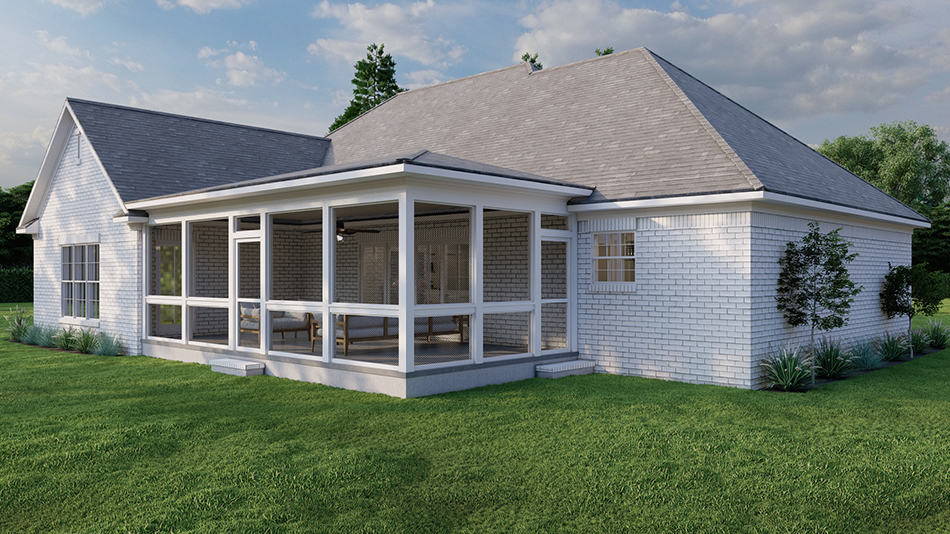 Rear View of this 3-Bedroom,1911 Sq Ft Plan -193-1253