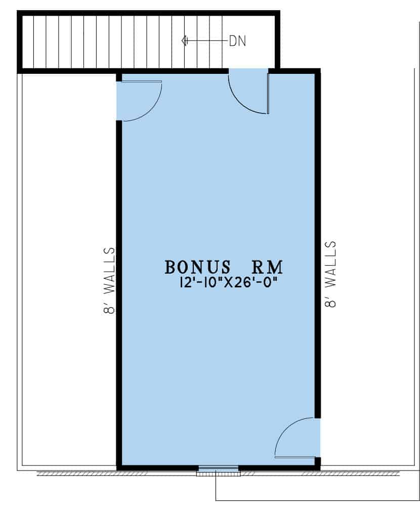 Upper Level of Craftsman Plan #193-1253