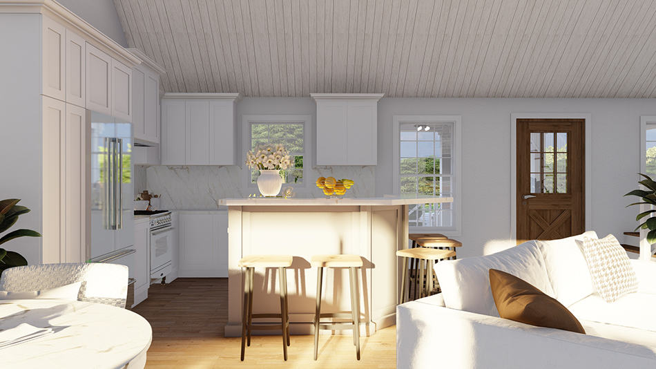 Kitchen: Kitchen Island of this 6-Bedroom,2922 Sq Ft Plan -193-1255