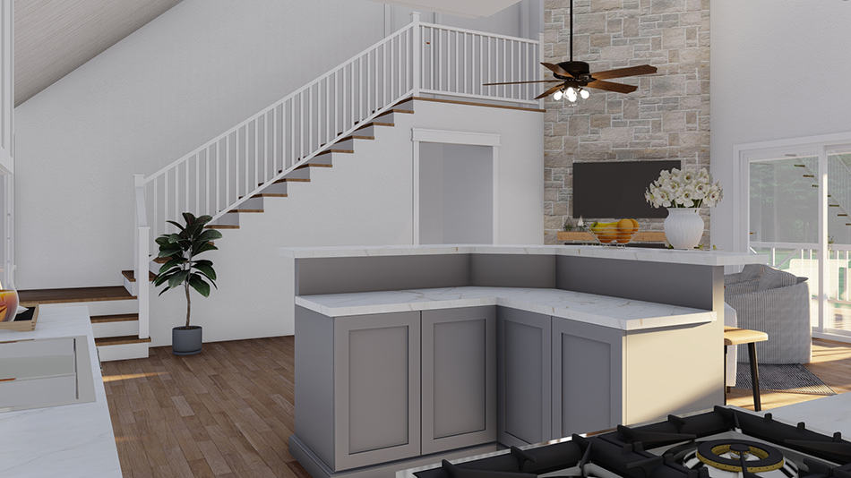 Kitchen: Kitchen Island of this 6-Bedroom,2922 Sq Ft Plan -193-1255
