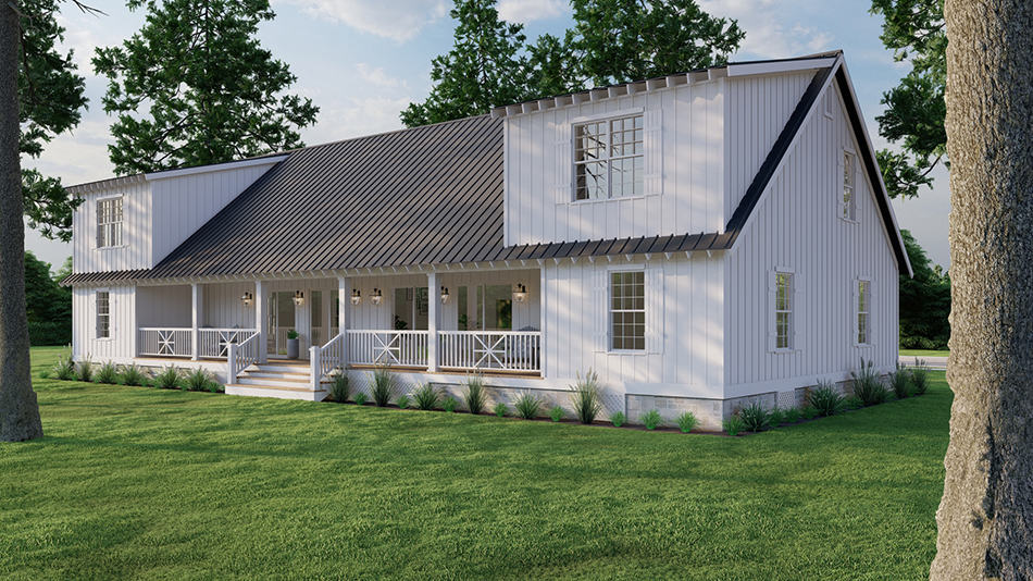 Rear View of this 6-Bedroom,2922 Sq Ft Plan -193-1255