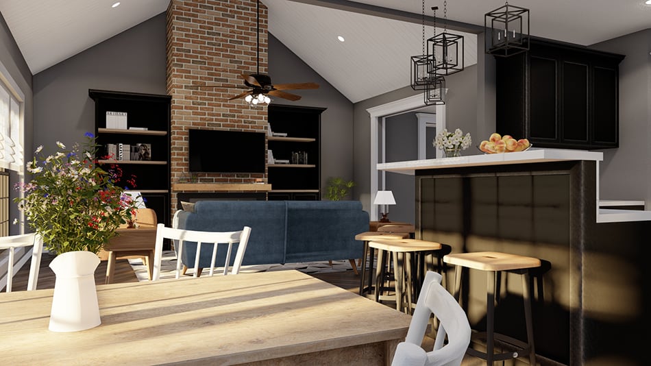 Kitchen: Breakfast Nook of this 4-Bedroom,2211 Sq Ft Plan -193-1256