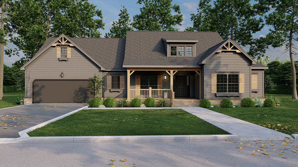 Front View of this 4-Bedroom,2211 Sq Ft Plan -193-1256