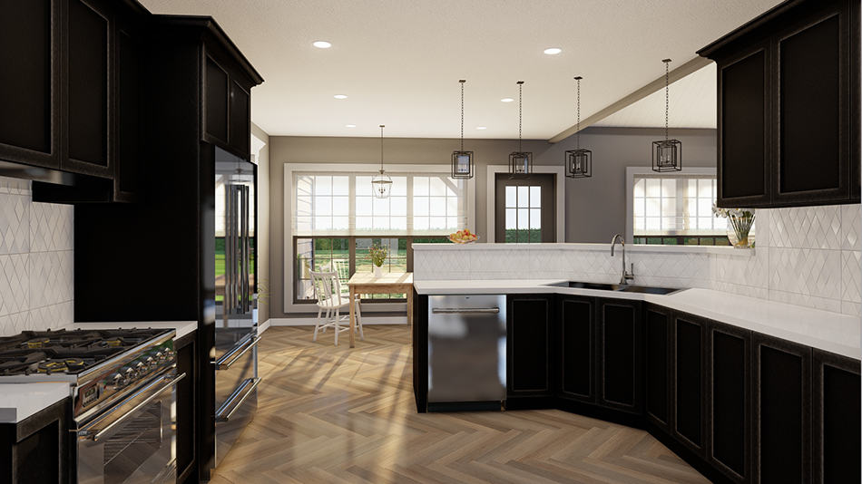 Kitchen: Breakfast Bar of this 4-Bedroom,2211 Sq Ft Plan -193-1256