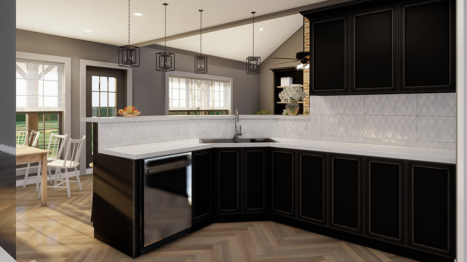 Kitchen: Breakfast Bar of this 4-Bedroom,2211 Sq Ft Plan -193-1256