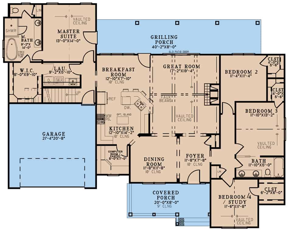 Main Level of Coastal Plan #193-1256