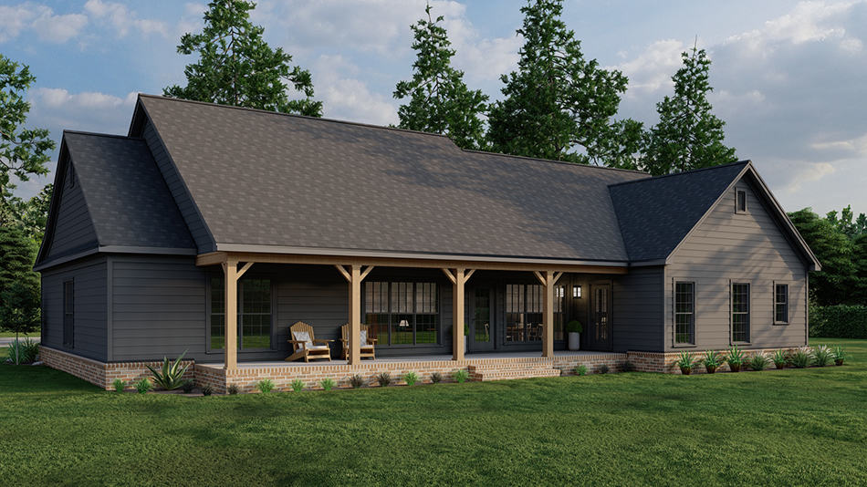 Rear View of this 4-Bedroom,2211 Sq Ft Plan -193-1256