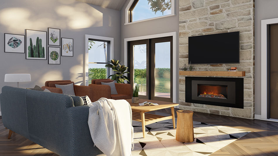 Great Room: Fireplace of this 3-Bedroom,2181 Sq Ft Plan -193-1260
