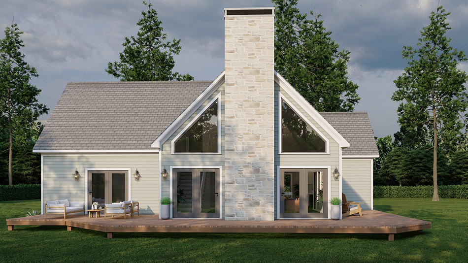 Rear View of this 3-Bedroom,2181 Sq Ft Plan -193-1260