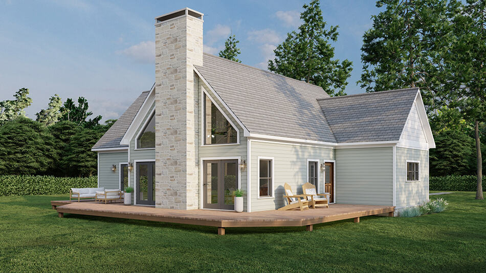 Rear View of this 3-Bedroom,2181 Sq Ft Plan -193-1260