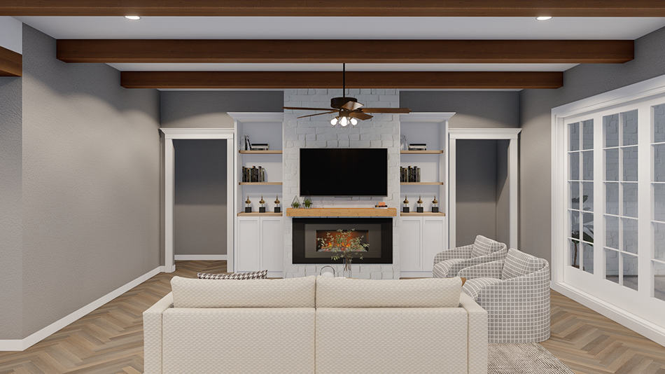 Great Room: Fireplace of this 4-Bedroom,2638 Sq Ft Plan -193-1261