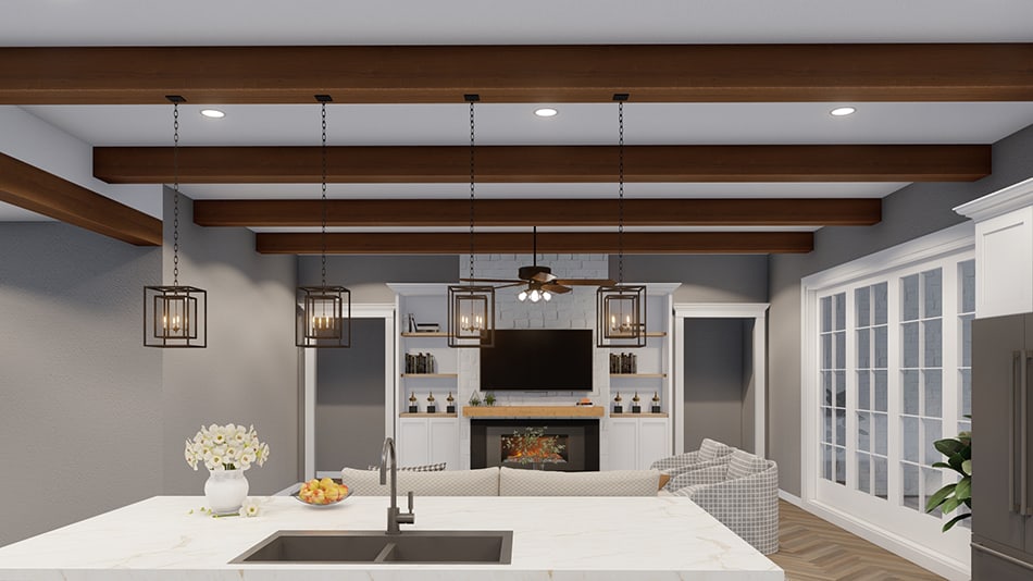 Great Room: Ceiling of this 4-Bedroom,2638 Sq Ft Plan -193-1261