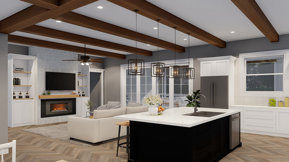 Kitchen: Kitchen Island of this 4-Bedroom,2638 Sq Ft Plan -193-1261