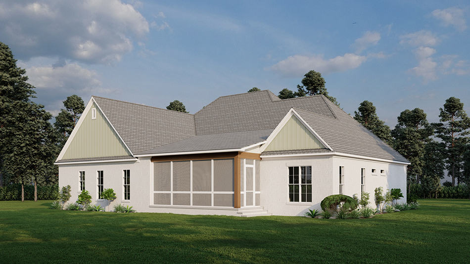 Rear View of this 4-Bedroom,2638 Sq Ft Plan -193-1261