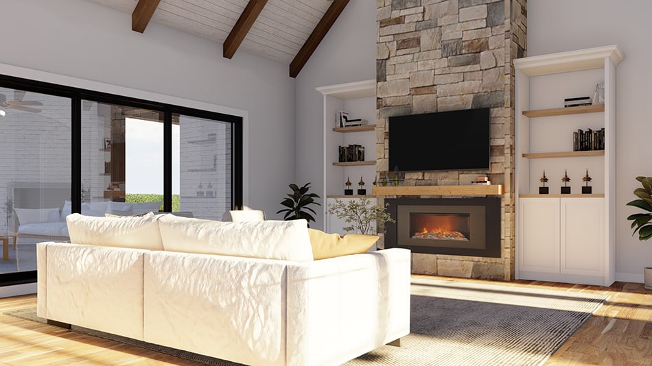 Great Room: Fireplace of this 3-Bedroom,2826 Sq Ft Plan -193-1262