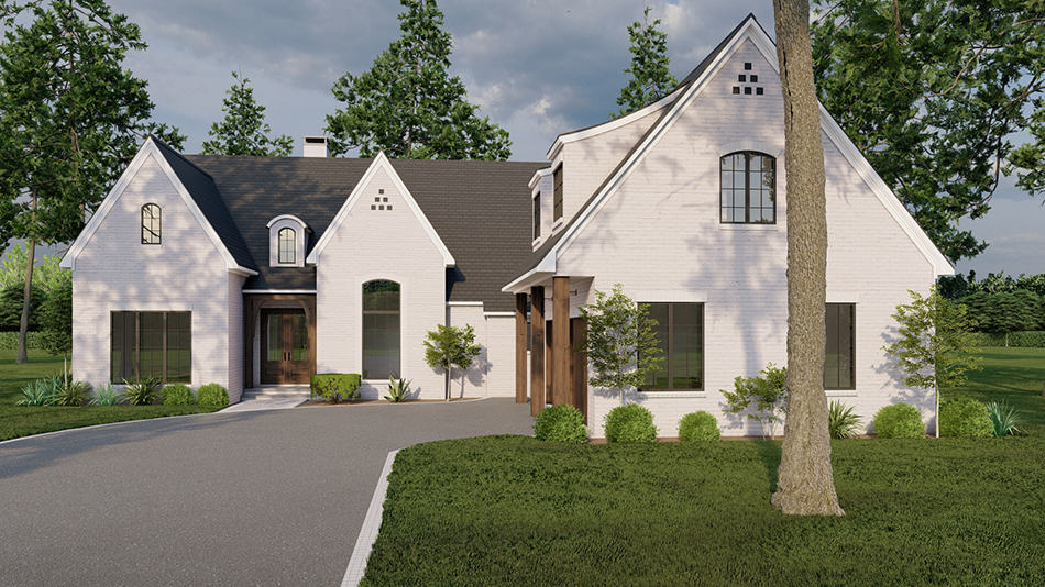 Front View of this 3-Bedroom,2998 Sq Ft Plan -193-1264