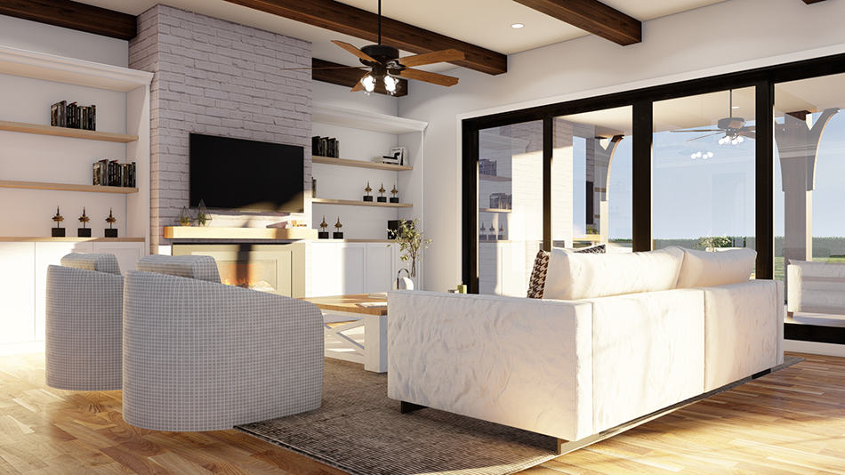 Great Room: Fireplace of this 3-Bedroom,2998 Sq Ft Plan -193-1264