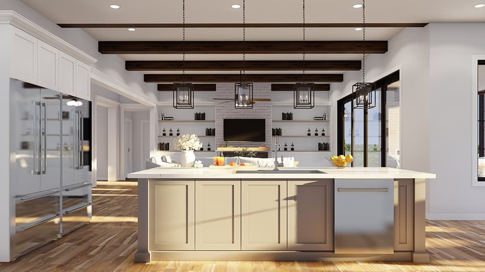 Kitchen: Kitchen Island of this 3-Bedroom,2998 Sq Ft Plan -193-1264