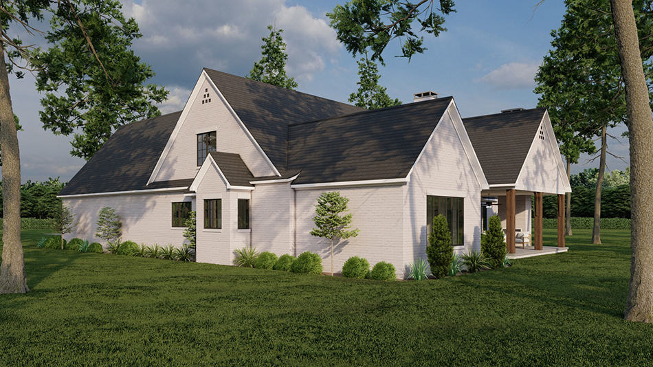Rear View of this 3-Bedroom,2998 Sq Ft Plan -193-1264