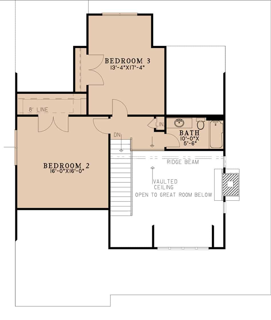 Upper Level of Country Plan #193-1265