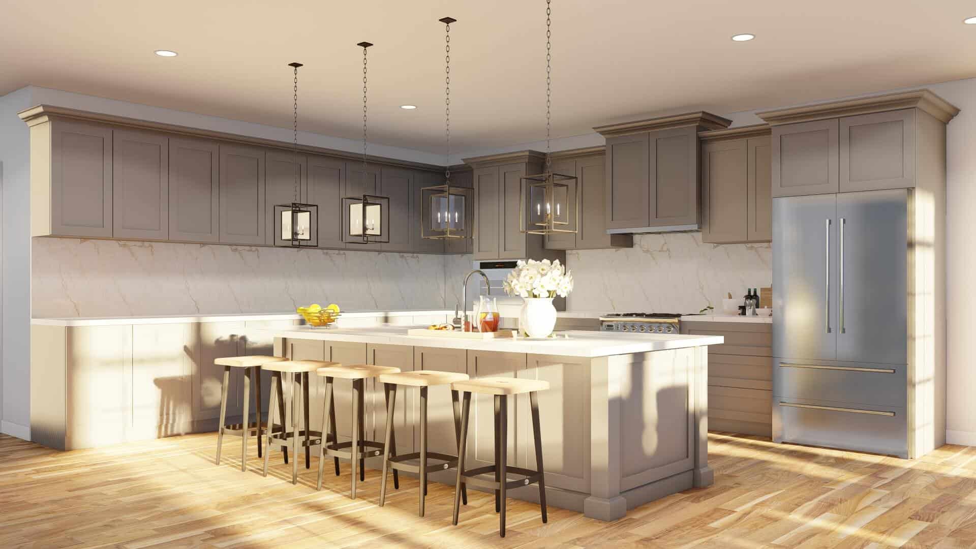Kitchen: Kitchen Island of this 5-Bedroom,5009 Sq Ft Plan -193-1267