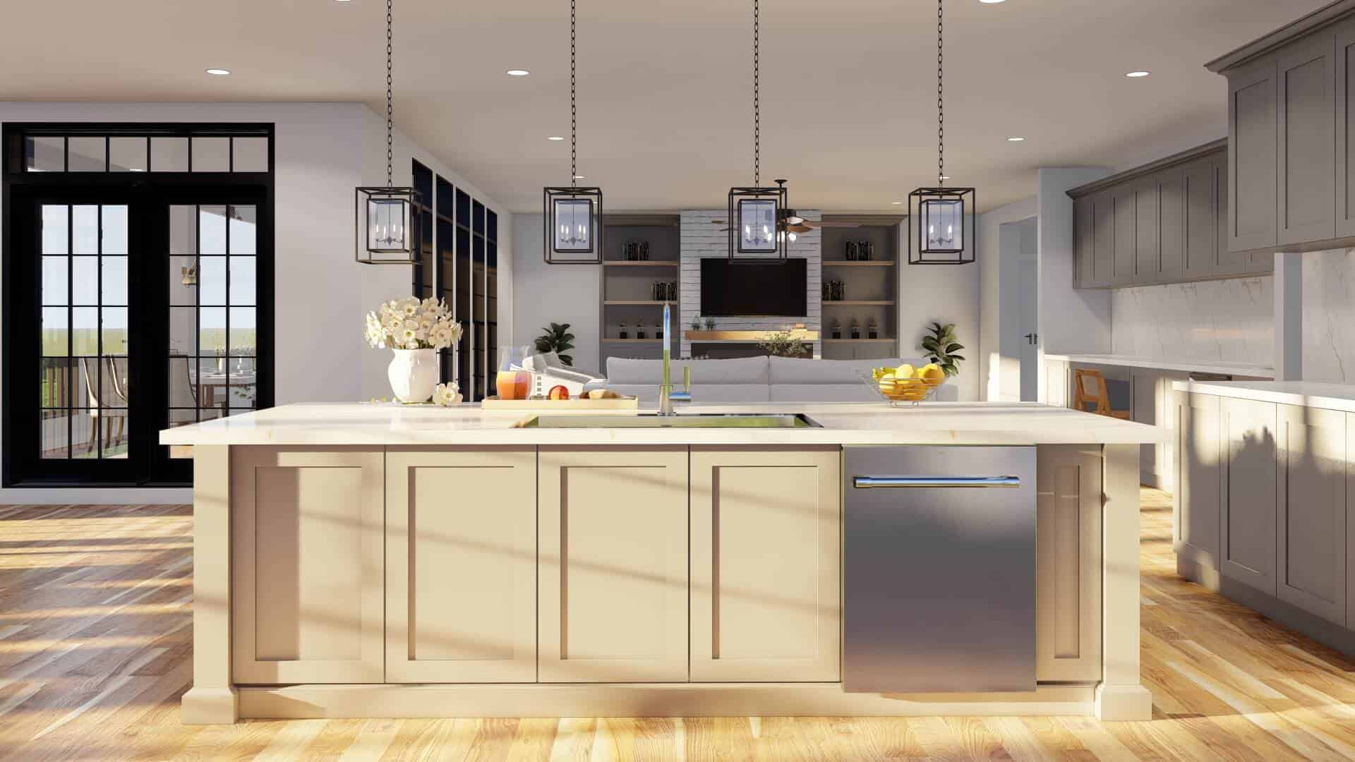 Kitchen: Kitchen Island of this 5-Bedroom,5009 Sq Ft Plan -193-1267