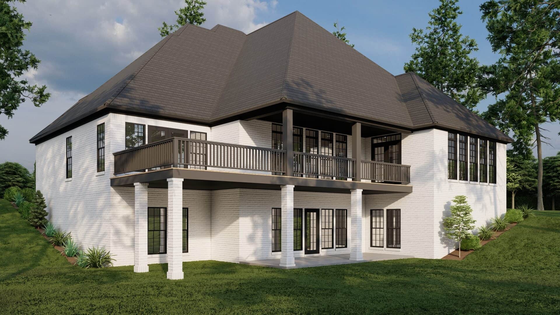 Rear View of this 5-Bedroom,5009 Sq Ft Plan -193-1267