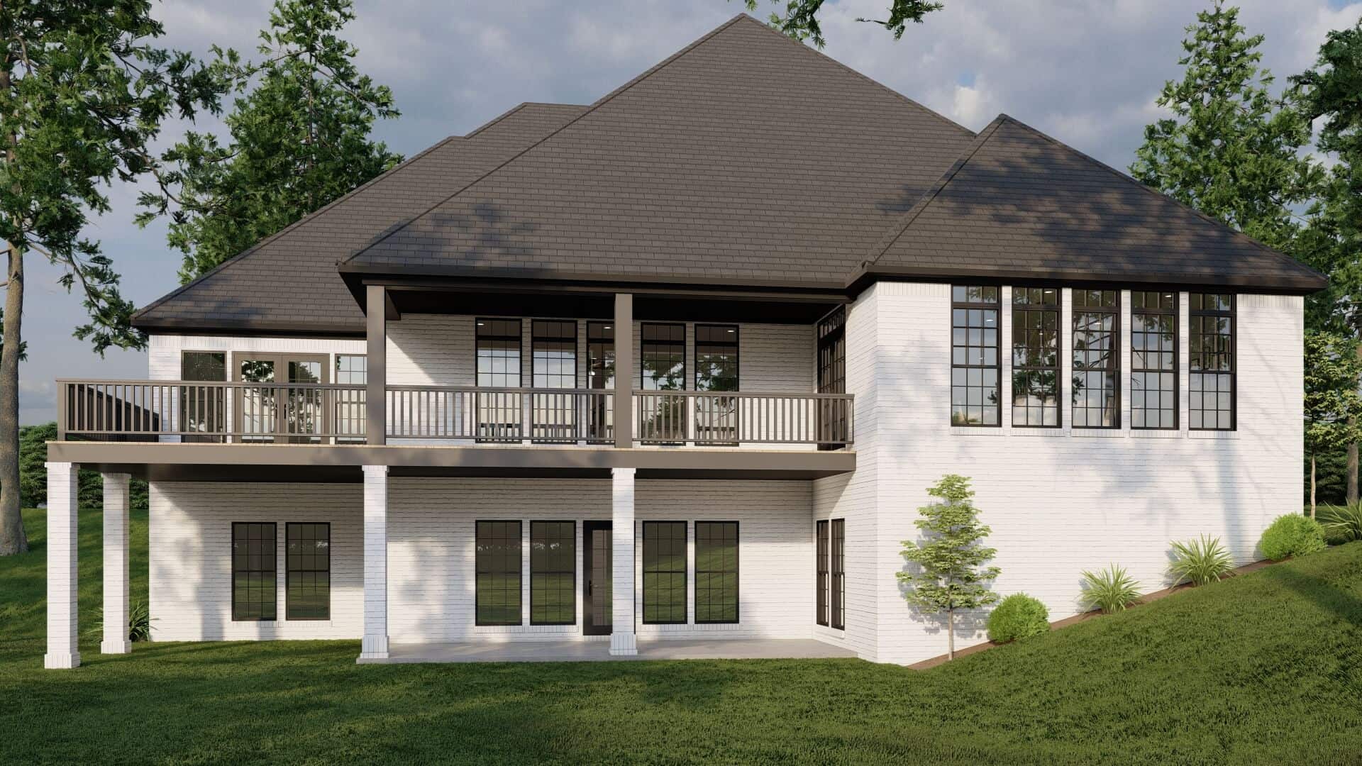 Rear View of this 5-Bedroom,5009 Sq Ft Plan -193-1267