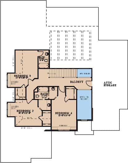 Upper Level of Luxury Plan #193-1267