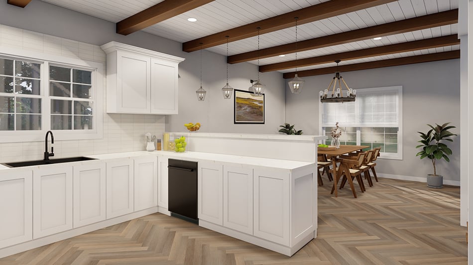 Kitchen: Breakfast Bar of this 2-Bedroom,1517 Sq Ft Plan -193-1269