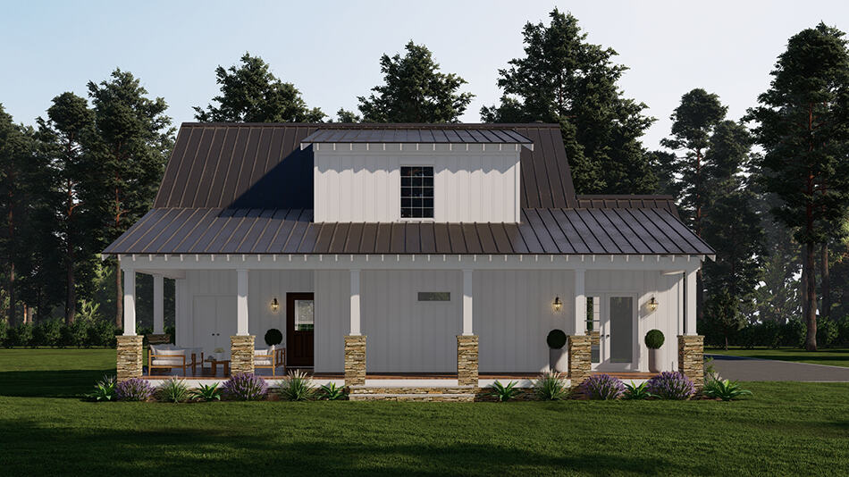 Rear View of this 2-Bedroom,1517 Sq Ft Plan -193-1269