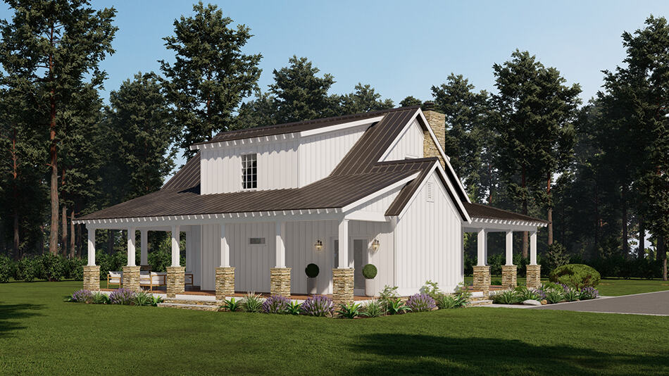 Rear View of this 2-Bedroom,1517 Sq Ft Plan -193-1269