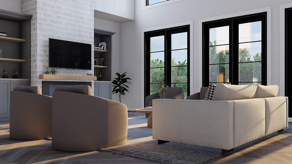 Great Room: Windows of this 4-Bedroom,4823 Sq Ft Plan -193-1271