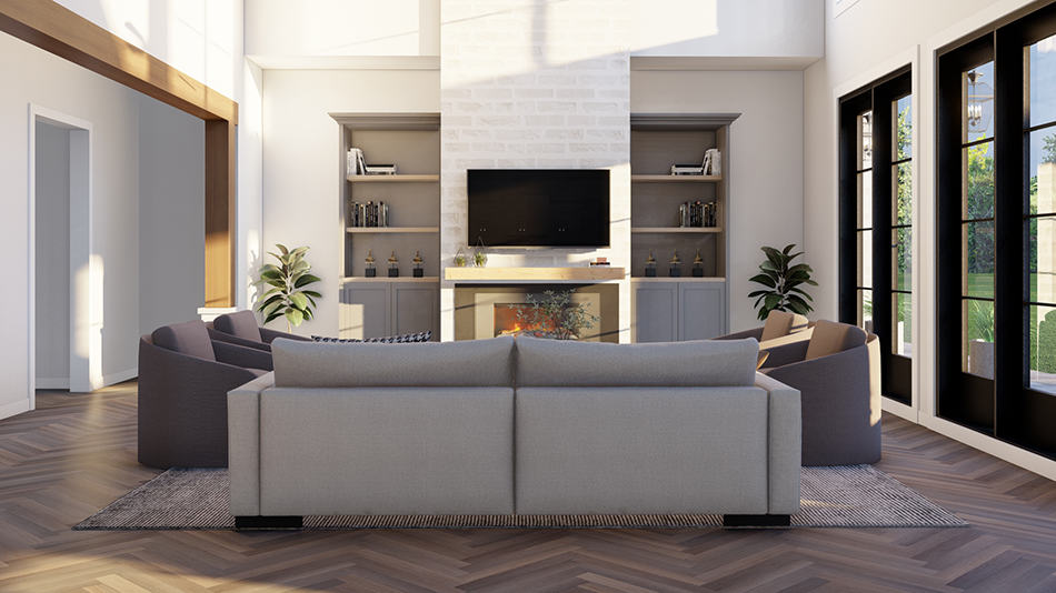 Great Room: Fireplace of this 4-Bedroom,4823 Sq Ft Plan -193-1271