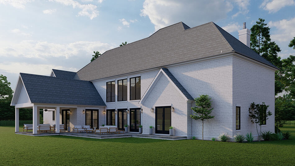 Rear View of this 4-Bedroom,4823 Sq Ft Plan -193-1271