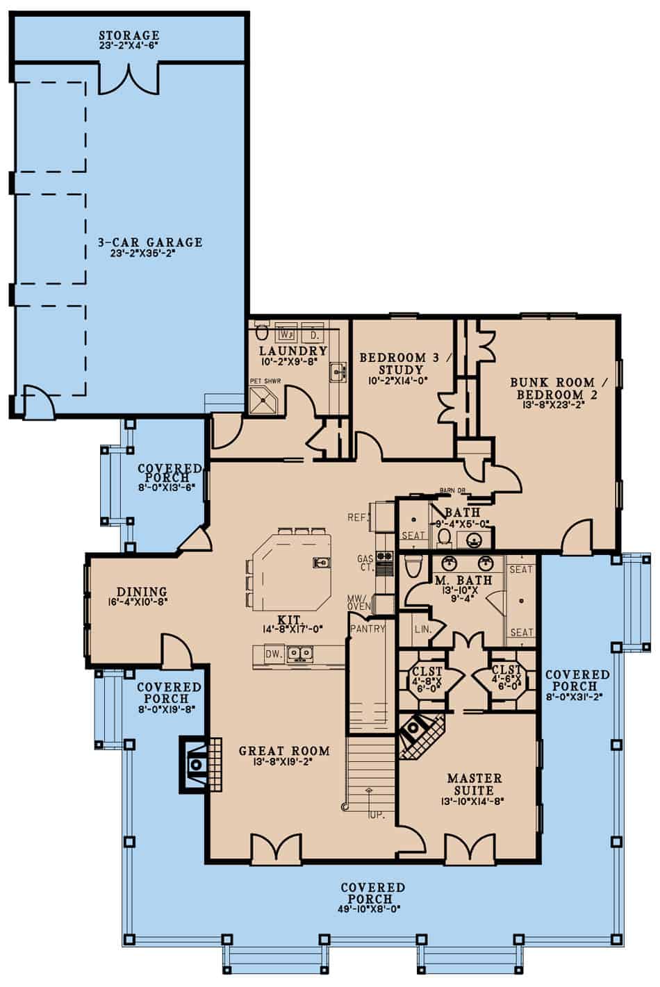 Main Level of Coastal Plan #193-1272