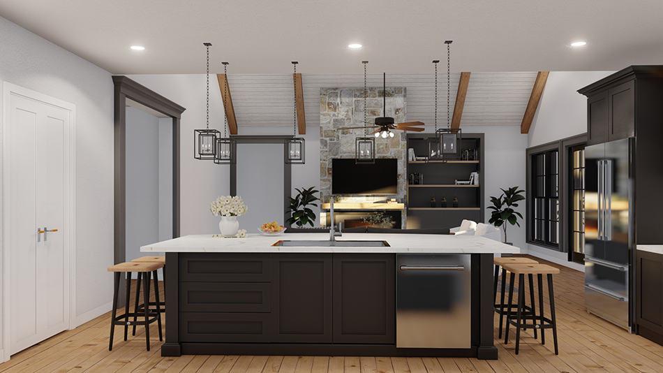 Kitchen: Kitchen Island of this 4-Bedroom,2556 Sq Ft Plan -193-1273