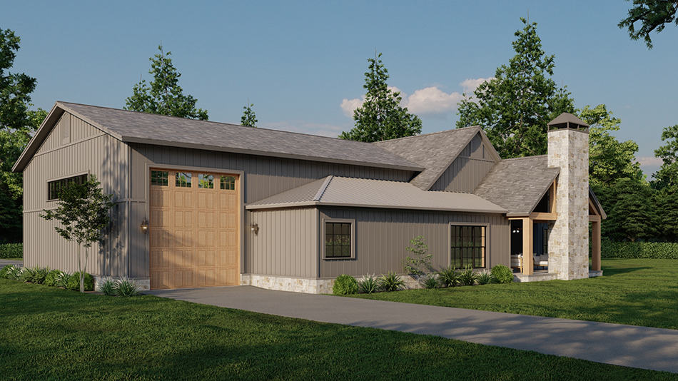 Rear View of this 4-Bedroom,2556 Sq Ft Plan -193-1273